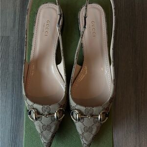 Gucci Women’s Brown Slingback Shoe